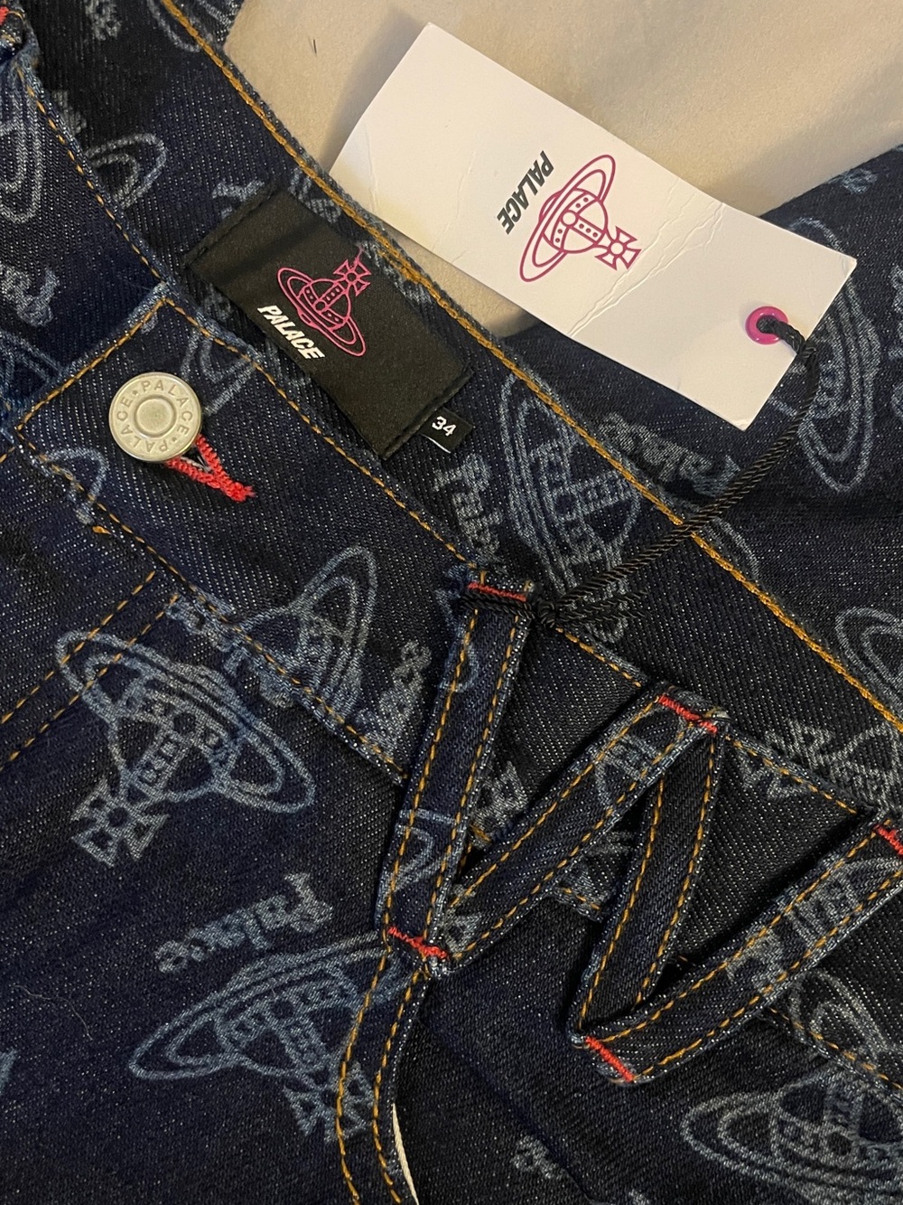 NWT Palace x Vivienne Westwood Indigo Denim Jean 34 - Picture 4 of 6